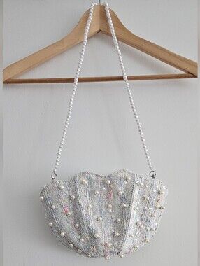 Bari Lynn Pearl Seashell Bag